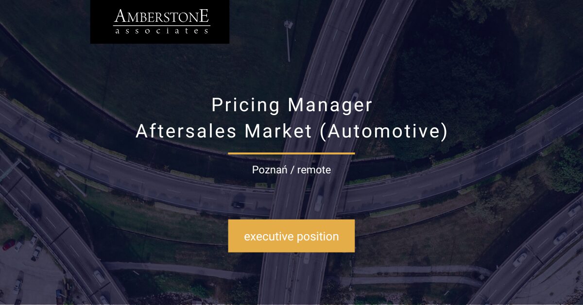 PRICING MANAGER AFTERSALES MARKET (AUTOMOTIVE)